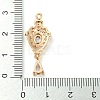 Golden Brass Micro Pave Cubic Zirconia Pendants KK-K350-02G-01-3