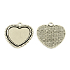 Tibetan Style Alloy Heart Tray Cabochon Settings LS-TIBE-5487-AS-LF-1