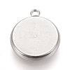 Tarnish Resistant 304 Stainless Steel Pendant Cabochon Settings STAS-K202-03E-P-2