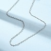 Brass Textured Cable Chain Necklaces MAK-L045-06P-2