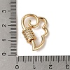 Brass Micro Pave CLear Cubic Zirconia Keychain Clasps KK-R162-028C-G-3