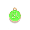 Alloy Enamel Pendants ENAM-S124-01B-06G-2