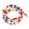 Opaque Solid Color Imitation Jade Glass Beads Strands GLAA-F029-P4mm-16-2