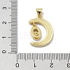 Brass Micro Pave Clear Cubic Zirconia Pendants KK-A221-18B-G-3