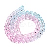 Transparent Painted Glass Beads Strands DGLA-A034-T8mm-A22-5
