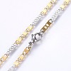 304 Stainless Steel Mariner Link Chains Necklaces NJEW-P223-08GP-2