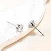 Cubic Zirconia Ear Studs X-STAS-E051-3D-1