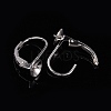 Rhodium Plated 925 Sterling Silver Leverback Earring Findings X-STER-I017-084I-P-5