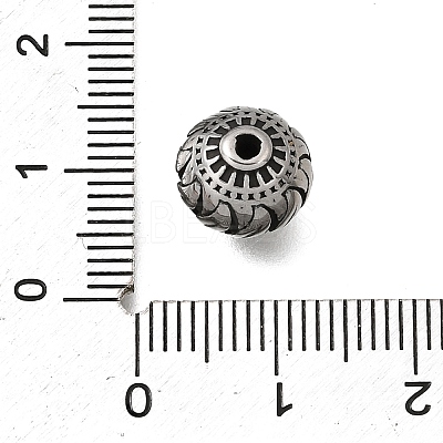 Engraved 304 Stainless Steel Beads STAS-H263-17AS-03-1