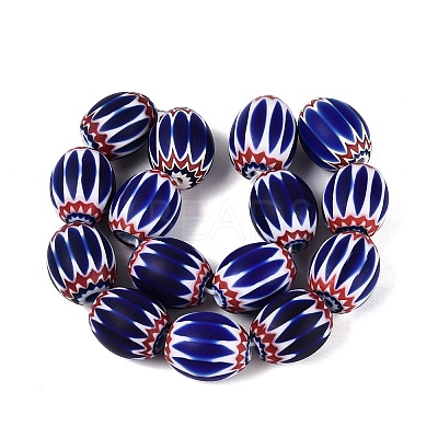 Handmade Millefiori Glass Barrel Beads LS-LA-N002-18D-1
