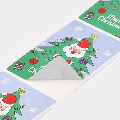 200Pcs Christmas Theme Paper Self-Adhesive Stickers DIY-M070-02R-1