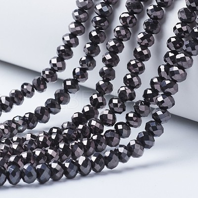 Electroplate Transparent Glass Beads Strands EGLA-A034-T8mm-UA08-1