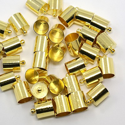 Brass Cord Ends KK-D219-16x14-G-1