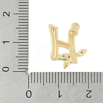 Brass Crystal Rhinestone Letter Links Connector Charms KK-S395-06G-H-1