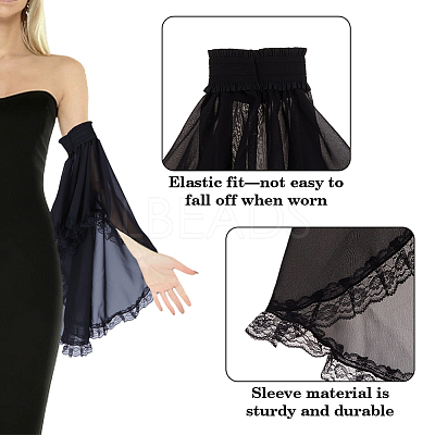 1 Pair Polyester Sleeve for Women AJEW-ME0003-39A-1