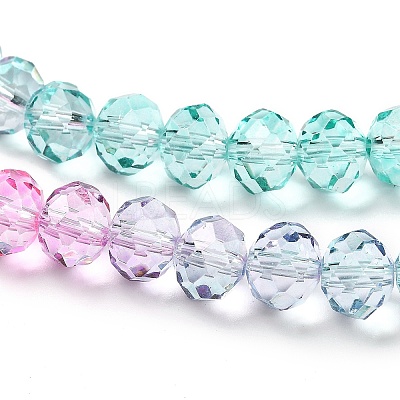 Transparent Painted Glass Beads Strands DGLA-A034-T8mm-A10-1