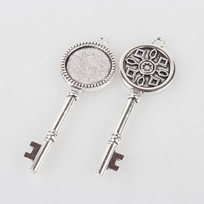 Tibetan Style Alloy Pendant Cabochon Settings LS-TIBEP-N003-72AS-1