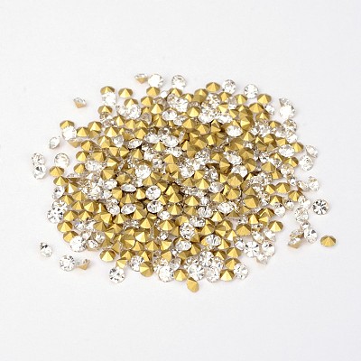 Back Plated Diamond Glass Pointed Rhinestone RGLA-SS22-001-1