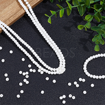5 Strands Synthetic Lava Rock Round Beads Strands G-PA0002-40-1