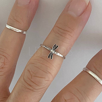 Dragonfly Brass Cuff Toe Rings for Women FS-WG18ABF-01-1