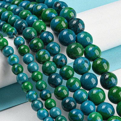 Synthetic Chrysocolla Beads Strands G-L529-B01-12mm-1