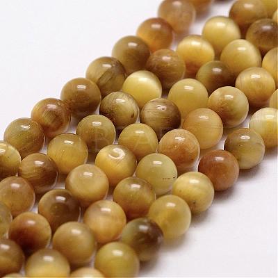 Natural Tiger Eye Bead Strands G-D840-54-8mm-03-1