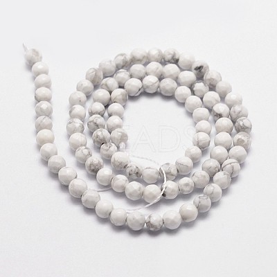 Natural Howlite Beads Strands G-G736-25-4mm-1