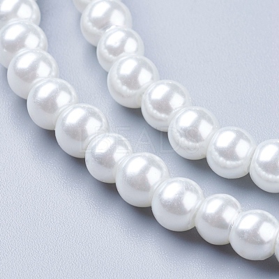 Glass Pearl Beads Strands HY-6D-B01-1