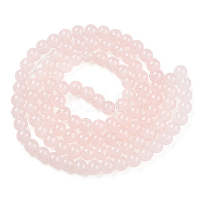 Baking Paint Imitation Jade Glass Round Bead Strands DGLA-Q021-8mm-41-1