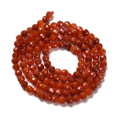 Natural South Red Agate Beads Strands G-Z074-A02-01A-1