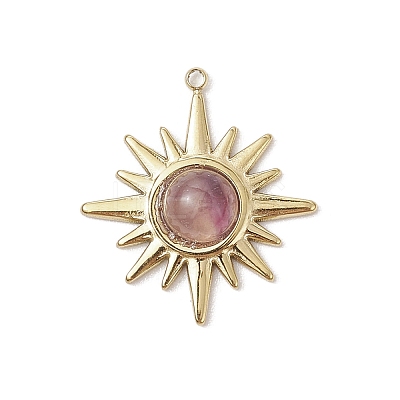 Natural Tiger Eye/Rose Quartz/Lapis Lazuli/Green Aventurine/Amethyst Pendants PALLOY-JF03245-1