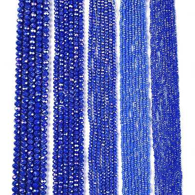 Electroplate Glass Beads Strands EGLA-A044-P1mm-B32-1