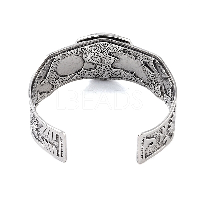 Constellation Alloy Open Cuff Bangles for Women Men BJEW-C064-01AS-09-1