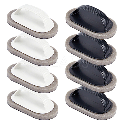8 Pcs 2 Colors Portable Emery Sponge Pot Dish Brush AJEW-OC0002-10-1