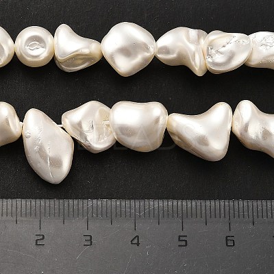 Electroplated Shell Pearl Beads Strands BSHE-C009-01B-1