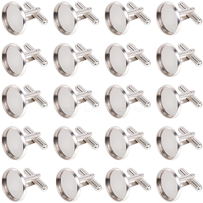 24Pcs Brass Cufflinks KK-SC0006-41-1