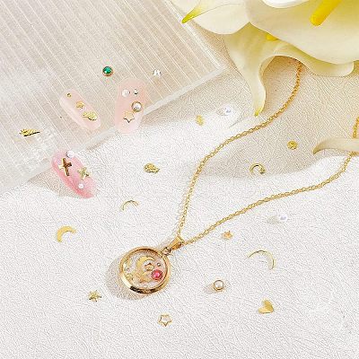 5 sets Alloy & Brass & Plastic & Glass Cabochons Set MRMJ-OC0003-02-1