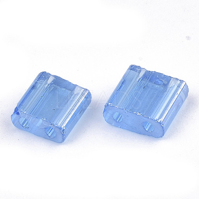 2-Hole Transparent Glass Seed Beads SEED-S023-24C-03-1