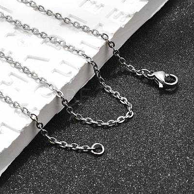 Tarnish Resistant 304 Stainless Steel Women Chain Necklaces X-NJEW-C079-01C-1