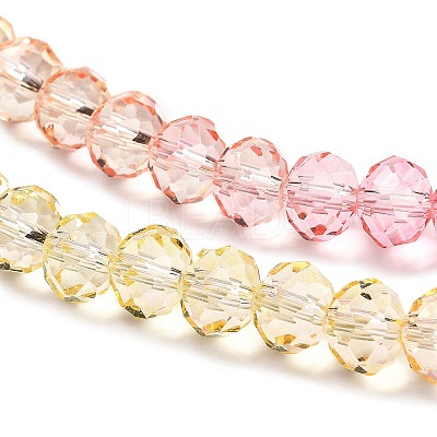 Transparent Painted Glass Beads Strands DGLA-A034-T6mm-A09-1