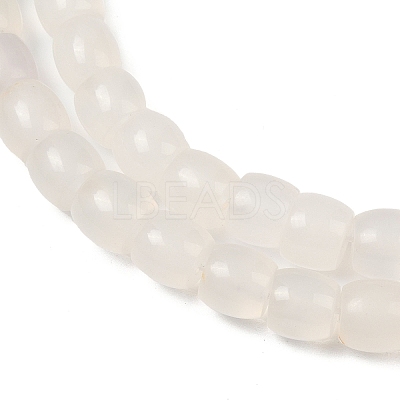 Natural Grey Agate Beads Strands G-C258-01-1