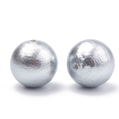 Compressed Cotton Pearl Beads WOVE-S114-12mm-09-1