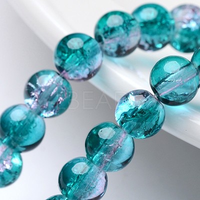 Crackle Glass Beads Strands X-CCG-Q002-6mm-06-1