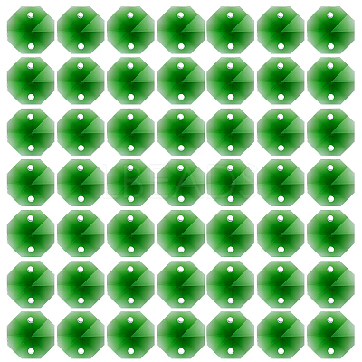 120Pcs Electroplated Glass Octagon Links Connectors EGLA-SP0001-35-1