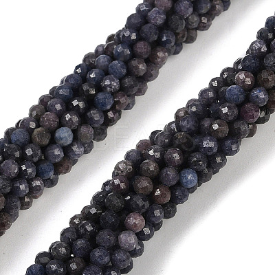 Natural Sapphire Beads Strands G-G204-A01-3.5mm-1