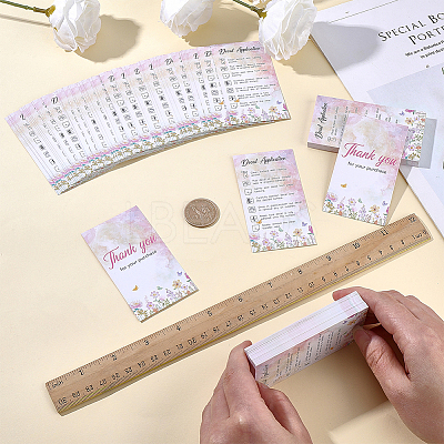 240Pcs Floral Print Paper Care Instructions Cards AJEW-FG0005-62B-1