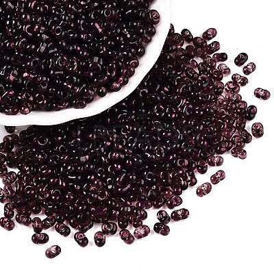 Picasso Spray Painted Glass Seed Beads SEED-T006-04-22-1