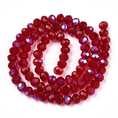 Electroplate Glass Beads Strands EGLA-A034-T1mm-L20-1