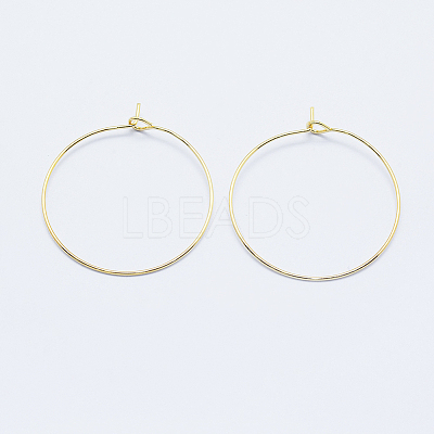 Long-Lasting Plated Brass Hoop Earrings Findings LS-KK-K204-179G-NF-1
