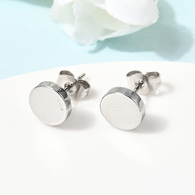 304 Stainless Steel Stud Earrings EJEW-L309-01B-P-1